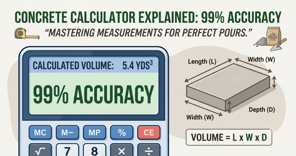 Concrete Calculator Explained: 99% Accuracy